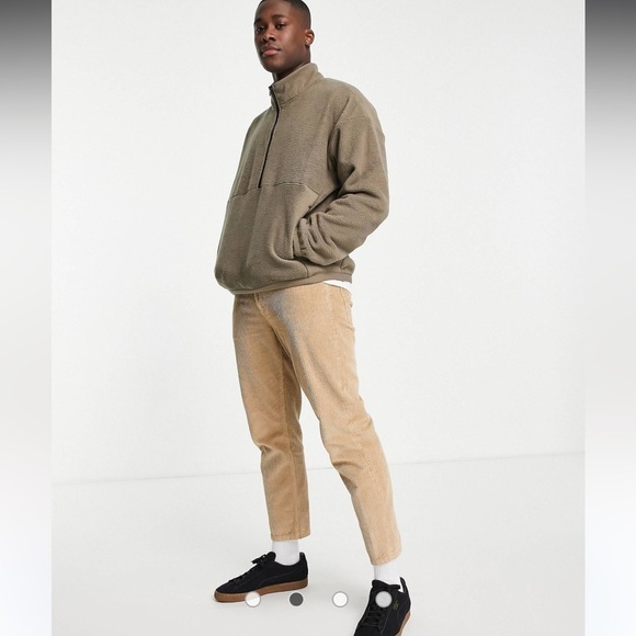 Abercrombie & Fitch oversized polar fleece half zip sweatshirt//Cream//Small - Picture 9 of 12